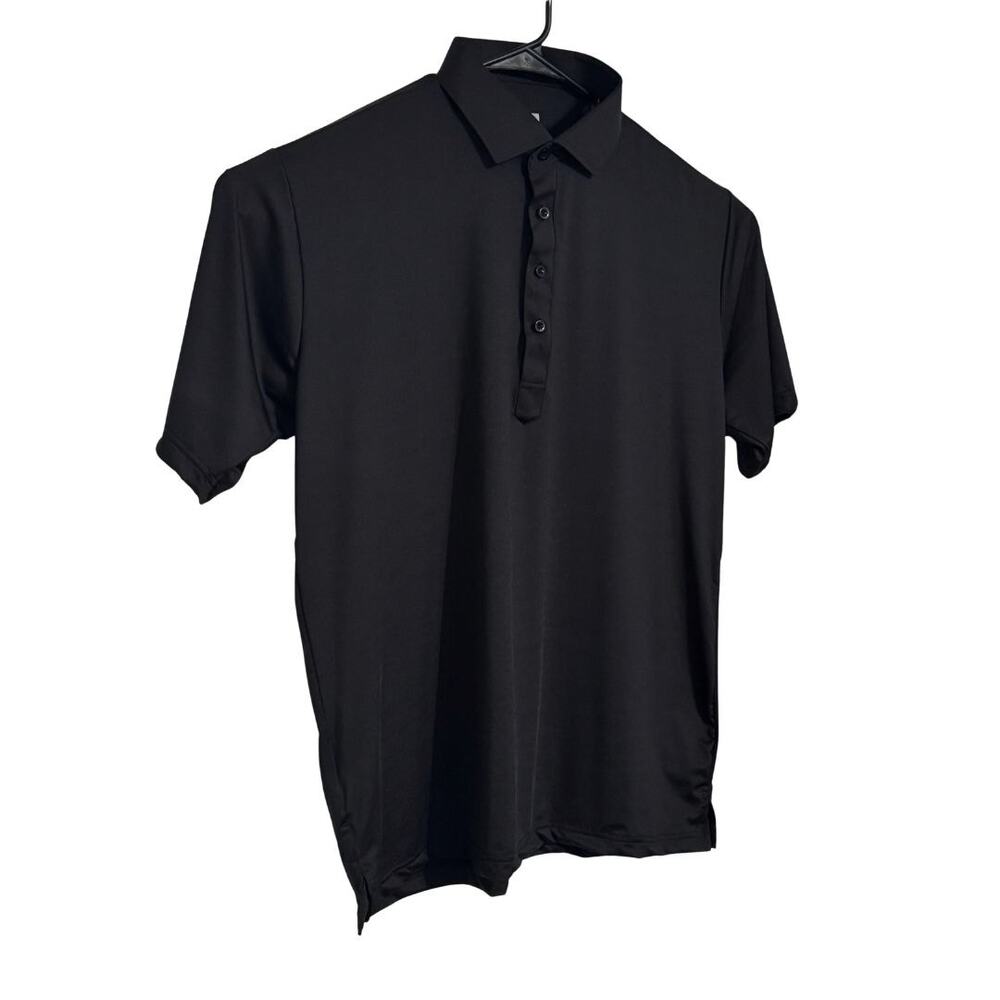 Collars & Co Mens Large Solid Black Featherweight Flex Polo NWOT - Picture 4 of 7